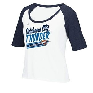 Adidas NBA Women's Crop Top Baseball Tee